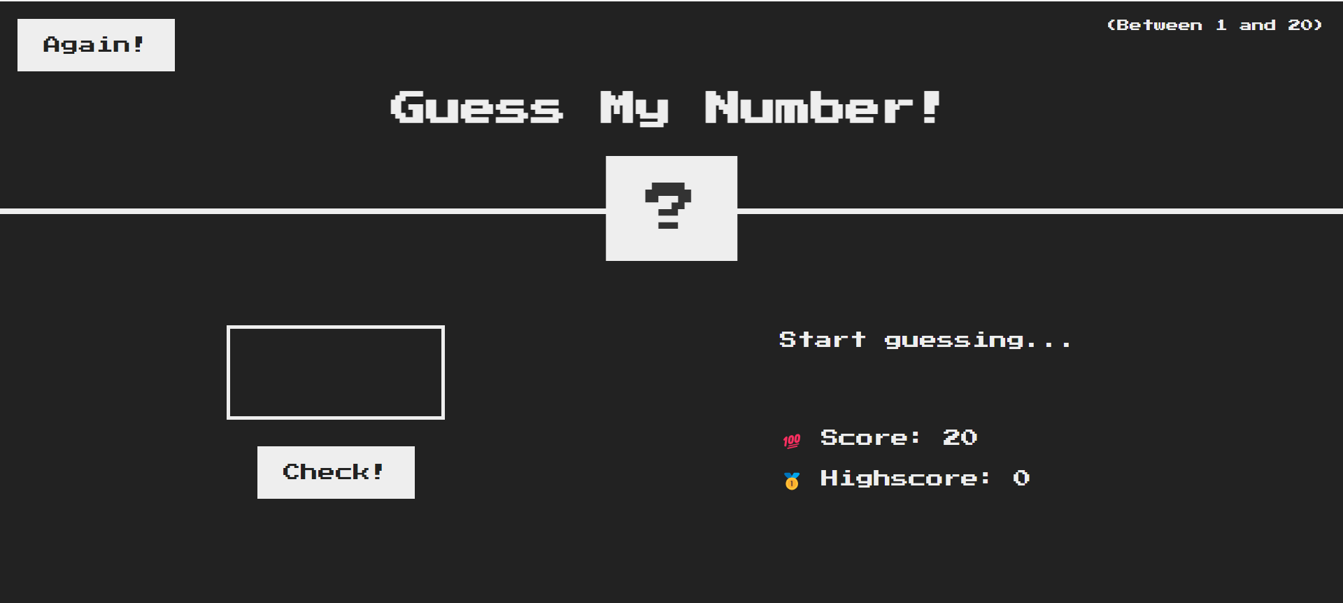 Guess My Number Game Project